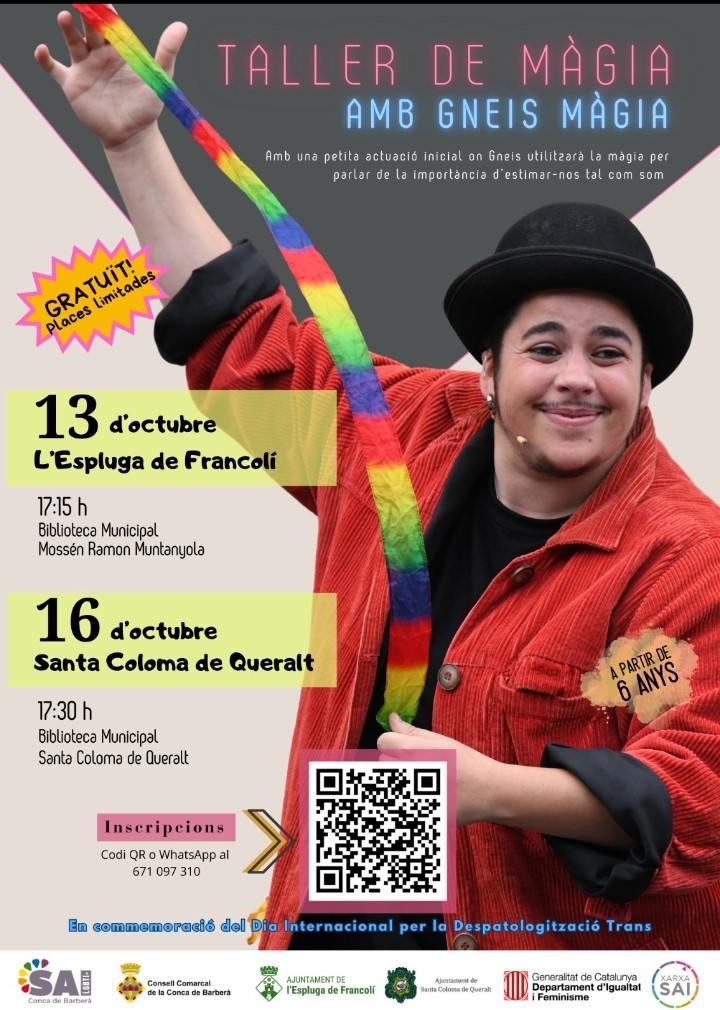 Taller gratuït de màgia a  Santa Coloma de Queralt  [PRÈVIA INSCRIPCIÓ]