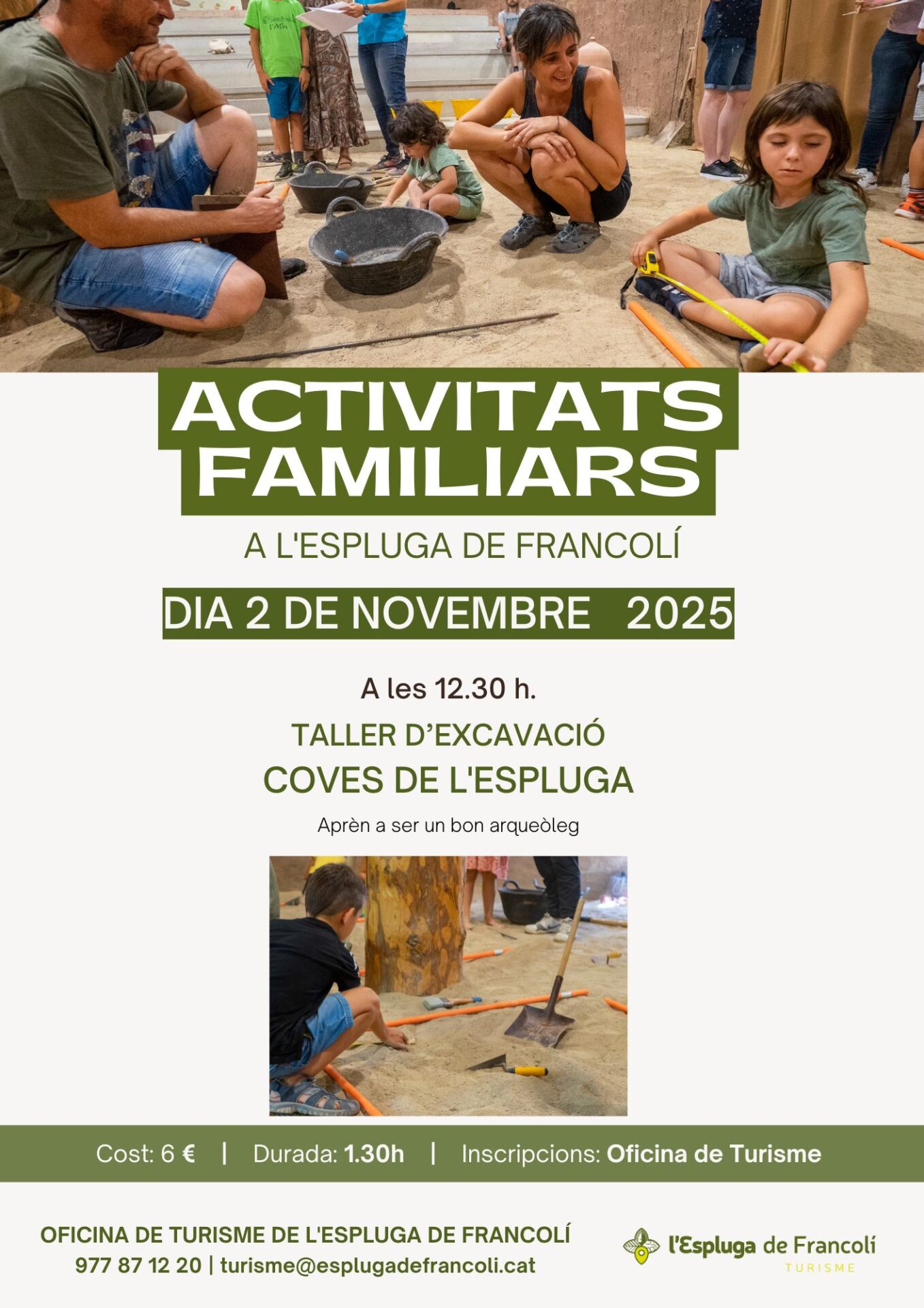 Taller d'excavació arqueològica a les Coves de l'Espluga de Francolí  [PRÈVIA INSCRIPCIÓ]
