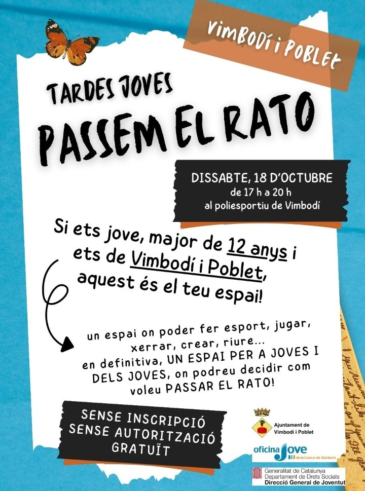 Tardes Joves - Passem el rato a Vimbodí i Poblet