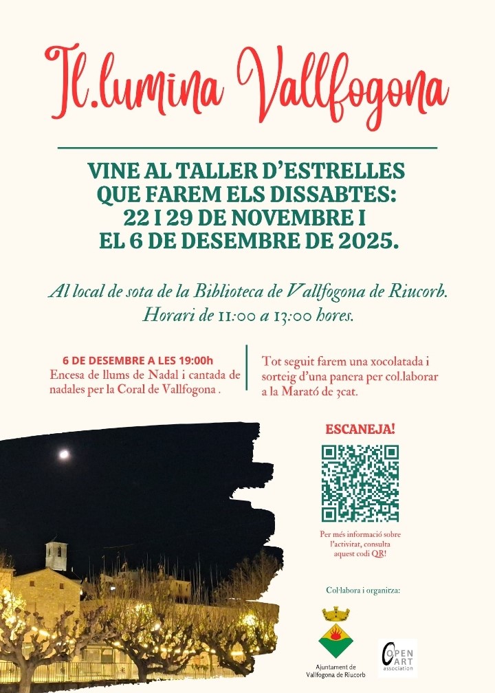 Taller d'estrelles per il.luminar Vallfogona de Riucorb